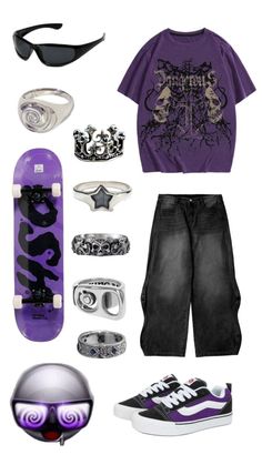 #violeta #2000 Youthful Outfits, Y2k Outfits Men, Trashy Outfits, Outfits For Men, Baggy Clothes