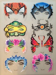 Craft To Sell, Obličejové Masky, Face Painting Tips, Ideas For Painting, Girl Face Painting, Face Painting Tutorials, Face Painting Easy, Kids Face Paint, Face Chart