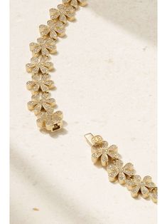 Gold Brilliant Cut Flower Shaped Jewelry, Dazzling Yellow Gold Flower-shaped Jewelry, Gold Jewelry With Sparkling Flower Stones, Jewelry Flower, Diamond Necklaces, Sydney Evan, Gold Diamond Necklace, All That Glitters, Flower Necklace