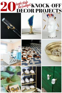 the top 20 projects for decorating with gold and green accents, including white vases