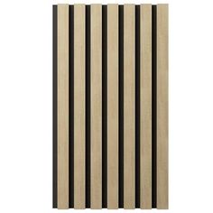 black and white striped wood paneling with vertical stripes on the bottom half of it