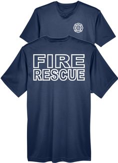 Fire Rescue T-Shirt v1 Short, Long, Polo, Performance, Hoodie and Quarter Zip Navy Pullover. 100% Love It Guarantee! Fair Game brand apparel. Print to order in Seaside, Oregon United States. Available in t-shirts, long sleeves, polos, performance, quarter-zips, full-zips and hoodies. Gildan & Jerzees Brand Unisex Sizing-pre-shrunk All 100% cotton Design will appear smaller on larger size shirts. To view apparel size charts and apparel specifics clink on link- https://www.etsy.com/listing/775 Moisture-wicking Fan Merchandise Short Sleeve T-shirt, Moisture-wicking Short Sleeve Fan Apparel T-shirt, Moisture-wicking Short Sleeve T-shirt For Fans, Navy Crew Neck T-shirt With Screen Print, Navy Moisture-wicking Short Sleeve Top, Team-colored Pre-shrunk Short Sleeve T-shirt, Pre-shrunk Team-colored Short Sleeve T-shirt, Navy Graphic Print Fan Apparel Top, Navy Crew Neck T-shirt For Fans