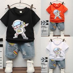 Baby Kid Toddler Boy Girl Casual Short Sleeves T-shirt+Pants Outfits Clothes Set | eBay