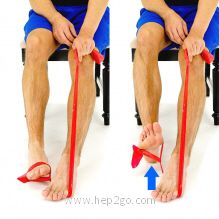 a man sitting on a chair with his legs tied up and wearing red shoes while holding a pair of scissors