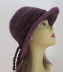 Ravelry: Felt Hat Flat Brim pattern by Grace Rose Grace Rose, Flat Brim Hat, Purple Plum, Pattern Library, Beautiful Hats, By Grace, Felt Hat, Brim Hat, Yarn Colors