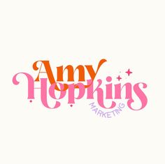 an orange and pink logo with the words,'any heights marketing '