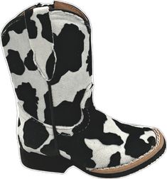 White Western Style Mid-calf Boots For Western-themed Events, White Calf Hair Boots For Fall, White Western Boots For Western-themed Events, White Snip Toe Mid-calf Boots For Western-themed Events, White Snip Toe Mid-calf Boots For Rodeo, Black Country Style Boots With Round Toe, White Country Boots For Fall, Country Style Black Round Toe Boots, Black Calf Hair Boots With Round Toe