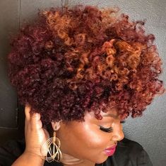 Butterfly Haircut Ideas for a Fun, Feminine Look Dyed Short Natural Hair, Curly Hairstyles For Medium Hair, Easy Curly Hairstyles, Cabelo Black, Tapered Afro, Curly Hairstyles For Black Women, Short Natural Hair, Tapered Natural Hair, Natural Hair Cuts