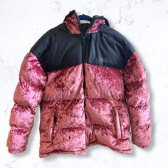 100% Authentic Elevate Your Outerwear With In This Limited-Edition Nuptse Puffer. The North Face’s Black Series Collection Hearkens Back To The Brand’s Adventurous ’90s Lines, Which Often Featured Unconventional Colors And Textiles. Oversized Long Sleeve Down-Filled Pertex Quantum Jacket Colorblocked In 'Regal' Red With Quilted Stretch Velvet And Black Nylon Canvas. Excellent Used Condition, Only Worn A Few Times. No Signs Of Wear. * Size: Xl * Color: Regal Red / Black Pink * Pertex Quantum Fabr The North Face Puffer Jacket Pink, Pink North Face Puffer Jacket, Red Puffer Jacket, Quilted Velvet, North Face Puffer Jacket, Red Puffer, Oversized Long Sleeve, Black Series, Stretch Velvet