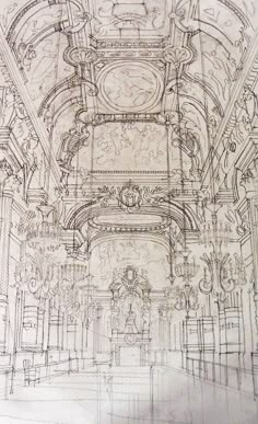 this is a drawing of an ornate building