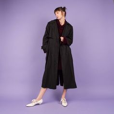 [exhales powerfully] Vintage oversized charcoal trench coat•Long sleeves•Fully lined•Oversized fit•Pockets•Buttons down the front•Storm flap in the backLABEL: Forecaster of BostonCONDITION: Vintage / ExcellentSIZE: fits oversized S/MModel is 5'10'' and a size XS/S. Please make sure to double check your measurements with the ones listed in the tab below. Oversized Raincoat For Workwear In Fall, Oversized Winter Raincoat With Pockets, Oversized Long Raincoat For Fall, Winter Utility Raincoat For Workwear, Oversized Utility Long Coat, Vintage Guide, Oversized Trench, Oversized Trench Coat, Perfect Coat