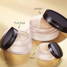 A lightweight loose powder that blends effortlessly to set makeup for up to 16 hours. Laura Mercier's finely-milled, award-winning Translucent Setting Powder and Puff in a limited edition jumbo version with a velour puff. Set, don’t settle with the original Translucent Loose Setting Powder with 24HR shine control! Beloved for its 16HR wear and iconic soft-focus finish with zero flashback. Truly translucent, is Laura’s makeup must-have to set and maintain the color of your Foundation. Exceptional Laura Mercier Loose Setting Powder, Laura Mercier Foundation, Back Of Hand, Loose Setting Powder, Medium Skin Tone, Mini Makeup, Deep Skin, Makeup Must Haves, Flawless Face