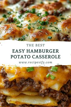 the best easy hamburger potato casserole recipe with cheese and ground beef