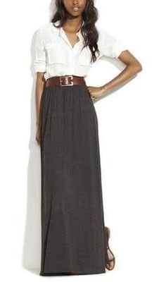 Clean Leather Shoes, Midi Rock Outfit, Comfy Work Outfit, Cute Maxi Skirts, Work Outfits Frauen, Proper Attire, Long Skirt Outfits, Casual Skirt Outfits