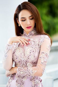 Ao dai detailing (Minh Chau) Fotografi Potret, Cheongsam