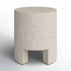 a concrete stool made to look like it is sitting on the ground