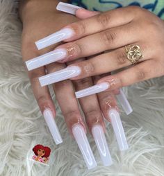 Plain Long Nails, Medium Long Acrylic Nails, Long White Acrylic Nails, Nut White Nails, White Long Nails, Long White Nails, S Nails