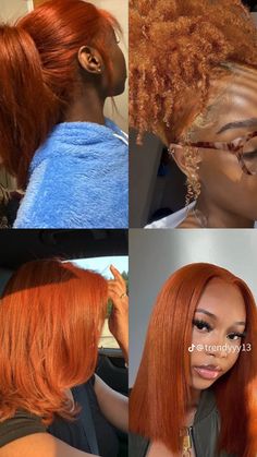 #hairstyles #haircolor #haircolorideas #gingerhaircolor #haircolorist #gingerhairinspiration Amber Hair Colors, Orange Hair Dye, Amber Hair, Hair Black Women, Short Box Braids Hairstyles, Girl Hair Colors