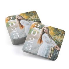 two coasters with the same photo on them