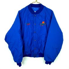 Vintage Gatorade Pro Fit Jacket Extra Large Blue Snap Button Bomber Size/Measurements (Based in inches) Size - XL Pit to pit - 27.5" Length - 25" Condition / Details Pinhole on the left sleeve Combined Shipping: We provide combined shipping, please contact us for a quote Blue Buttoned Outerwear For Streetwear, Blue Streetwear Outerwear With Button Closure, Retro Blue Outerwear With Snap Buttons, Retro Blue Outerwear With Buttons, Vintage Blue Outerwear With Snap Buttons, Winter Blue Sport Coat With Buttons, King Louie, Workout Jacket, Snap Button