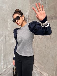 This is perfect for those who are looking for a clothing for a good price. It is fashionable, stylish, and it will look great on anyone who wears it. Do you wanahavit? SIZE S:Bust:86cm,Length:55.5cm,Sleeve length:58cm,Waist:81cm,Shoulder:36.5cm M:Bust:90cm,Length:56.5cm,Sleeve length:59cm,Waist:85cm,Shoulder:37.5cm L:Bust:94cm,Length:57.5cm,Sleeve length:60cm ,Waist:89cm,Shoulder:38.5cm XL:Bust:98cm,Length:58.5cm,Sleeve length:61cm ,Waist:93cm,Shoulder:39.5cm Note: 1 inch = 2.54 cm, 1 cm = 0.39 Winter Long Sleeve Tops With Contrast Color, Cotton Sweater With Splicing For Fall, Sporty Gray Patchwork Top, Sporty Gray Tops With Patchwork, Fall Long Sleeve Tops With Contrast Sleeves, Long Sleeve Tops With Contrast Sleeves For Fall, Long Sleeve Tops With Contrast Sleeves For Spring, Spring Tops With Contrast Long Sleeves, Spring Tops With Contrast Sleeves And Long Sleeve