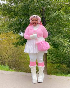 Pink Kawaii Outfits, Shoes Demonia, Kawaii Outfits Aesthetic, Outfits Coquette, Demonia Shoes, Black Femininity, Leg Warmer