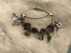 Pandora Bracelet Goth, Pandora Charm Bracelet Aesthetic, Stacked Jewelry