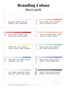 the branding guide for brands that are selling their products in different colors and font styles