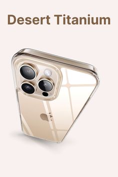 an advertisement for the new iphone 11s, featuring two different cameras and one is gold