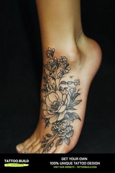 Trendy Ladies Foot Tattoo Ideas to Inspire Your Next Ink Foot Tattoo Ideas, Free Tattoo Designs, Foot Tattoos For Women, Custom Tattoo Design, Free Tattoo, Foot Tattoo, Half Sleeve Tattoo, Unique Canvas, Foot Tattoos