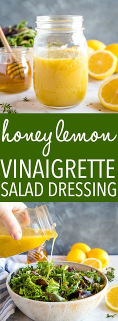 lemon vinaigrette salad dressing is an easy and healthy side dish that's ready in under 30 minutes