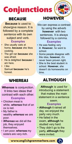 the three types of conjunctions