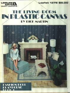 the living room in plastic canvass is featured in this ad for furniture and decor