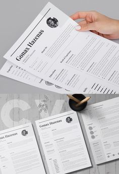 two pages of resume on top of each other, one being held over the other