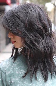 Shaggy Wave Hair, Haircuts For Long Hair Round Face Side Part, Modern Shag With Side Bangs, Longest Lob Haircut, Thick Wavy Layered Hair Medium, Medium Bangs With Medium Hair, Thick Wavy Brunette Hair, Long Textured Layered Hair, Best Medium Haircuts For Thick Hair