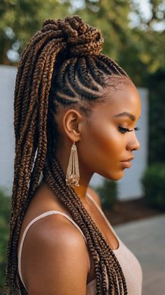 hairstyles to do with goddess box braids Style Long Braids, Box Braids Updo Hairstyles, Braids Updo Hairstyles, Box Braids Updo