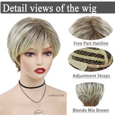 This elegant and fashionable wig is the perfect accessory to elevate any look. Whether for a special occasion or everyday wear, this wig is versatile and easy to style. Do you wanahavit? ❤️[Natural Hairstyles]- Natural Hair Wig for Woman Come with Free Wig Cap x 1 + 2pcs Tattoo stickers ❤️[Hair Material]-Heat resistant Wig High Temperature that holds up to styling tools providing a similar styling versatility as with human hair. The wig can also be customized to suit your own individual look by Mommy Wig, Blonde Wig With Bangs, Blond Ombre, Hair Tinsel, Natural Hair Wigs, Grey Wig, White Woman, Short Hair Wigs, Pixie Cut Wig