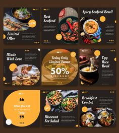 an image of a website page with different food items on the front and back cover