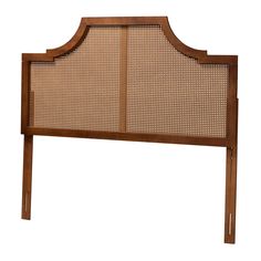 a headboard made out of wood and wicker