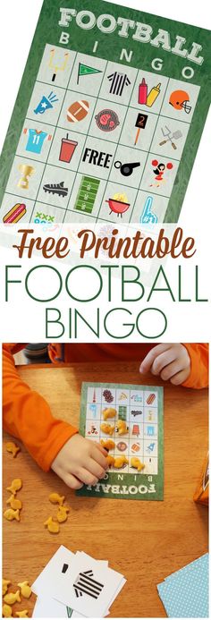 a printable football game is shown with the words, free printable football games