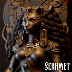 Sekhmet | Egyptian mythology Hathor Goddess Art Egyptian Mythology, Sekhmet Wallpaper, Pheronic Art, Sekhmet Goddess Art, Sekhmet Goddess Tattoo, Egyptian Goddess Aesthetic, Egyptian Gods Art, Egyptian Mythology Art, Goddess Wallpaper