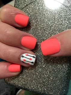 50 Vivid Summer Nail Art Designs and Colors 2016 - Page 2 of 2 - Latest Fashion Trends Arrow Nails, Summer Nail Art Designs, Western Nails, January Nails, Nail Art Designs Summer, Summer Nail Art, Nail Stuff, Get Nails, Make Up Nails