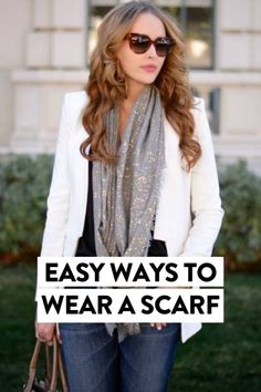 Here are 15 different ways to wear a scarf to make any, and every outfit looks complete any day of the year. Scarf As Accessories, Styling With Scarves, Ways Of Tying A Scarf, How To Style Scarf Outfit Summer, What To Wear With A Scarf, How To Wear Scarfs In Fall, Outfits With Scarves Spring, Japanese Scarf Tying, Scarf With Blazer Work Outfits