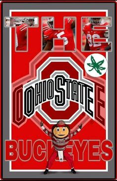 the ohio state buckeyes football team is depicted in this collage with an image of