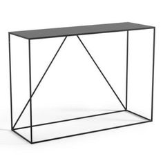 a black metal frame table with a glass top on an isolated white background, 3d rendering