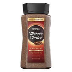 a bottle of coffee that says taster's choice on the front and side