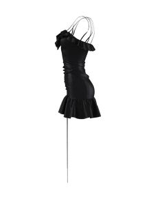 Black mini dress embroidered with ruffles. THIS IS A DIGITAL ITEM, IT ONLY EXISTS DIGITALLY AND WILL BE APPLIED TO YOUR PHOTO(s). Color: black. Material: digital silk. Digital clothes fit all sizes. About the brand: Sudi Etuz is an Istanbul based fashion designer whose signature style reflects innovation and conceptual designs. In their collection for DRESSX, designer is questioning the difference between reality and digital. How can reality be described? Carefully picked colors are reflecting t Irregular Black Dress, Flow Dress, Photo S, Conceptual Design, Black Mini Dress, Sport Chic, Chic Dress, Black Mini, Your Photo