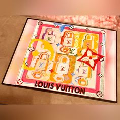 the louis vuitton logo is displayed in front of some candies and candy