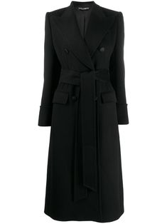 Wool Coat Black, Dolce Gabbana Belt, Venus Fashion, Big Shoulders, Dolce E Gabbana, Double Breasted Coat, Coat Black, Winter Coats Jackets