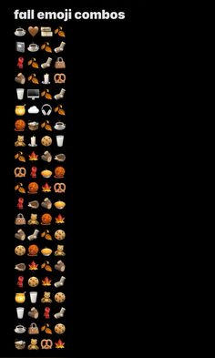 an image of a tall column made up of emoji